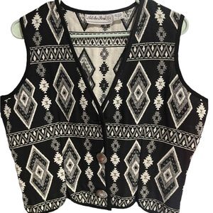 Vintage Adobe Rose western style vest.